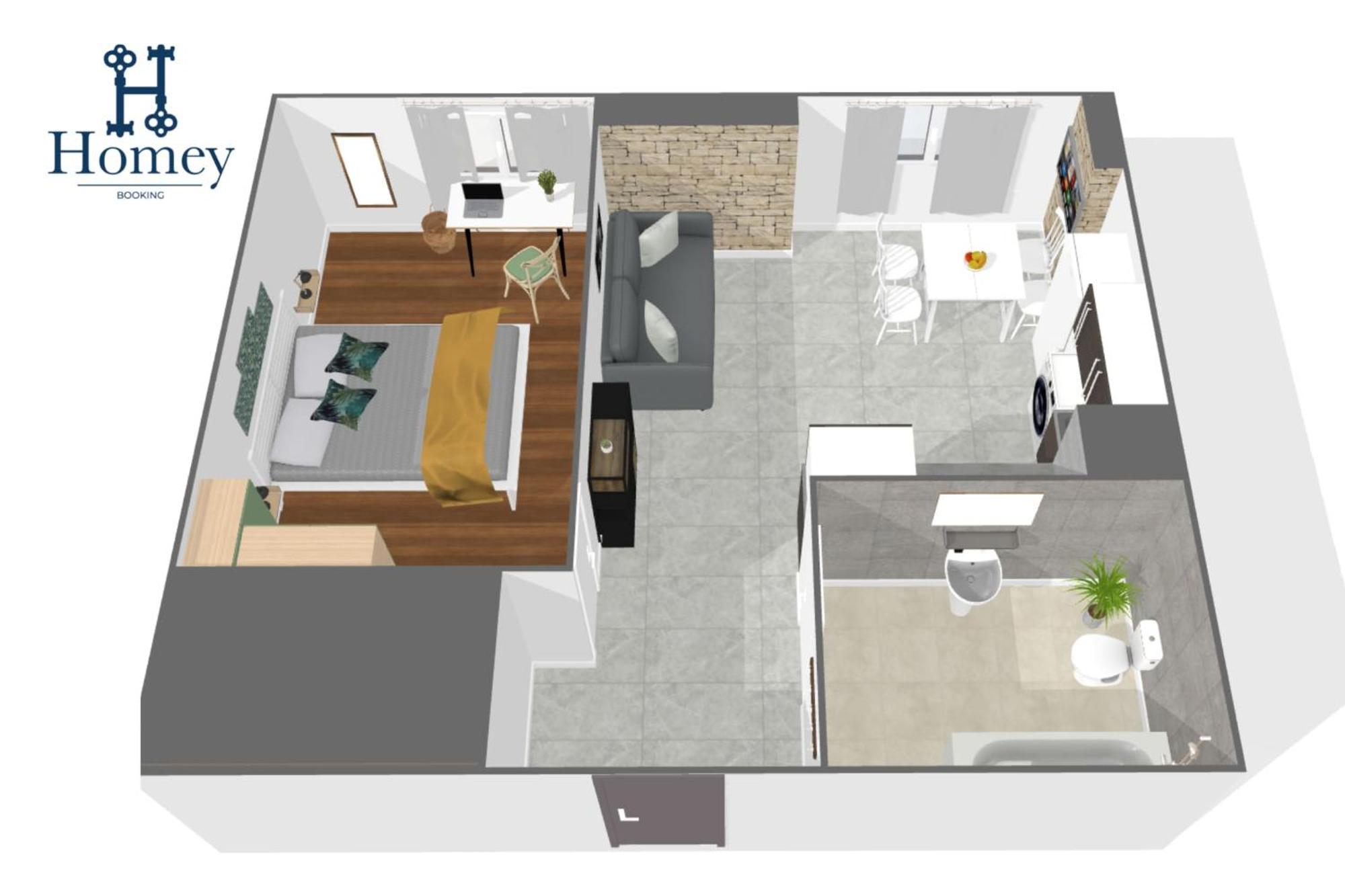 HOMEY KEOLA - Parking privé gratuit - Aux portes de Genève - Au pied du tram - Appartement avec 1 chambre et un grand salon avec un canapé-lit Ambilly Exterior foto